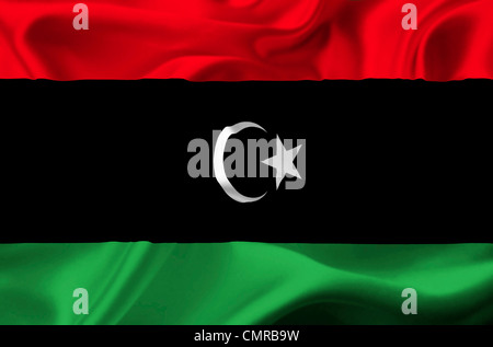 Libya waving flag Stock Photo - Alamy