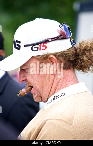 Miguel Angel Jimenez, smoking cigar Stock Photo