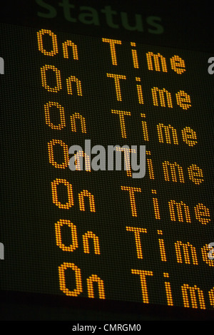 USA, Washington DC, close-up of arrival and departure board Stock Photo