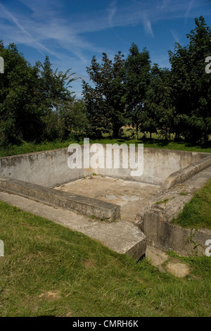 The German Hillman bunker and strongpoint attacked by the first battalion Suffolk regiment on D Day in Normandy Stock Photo