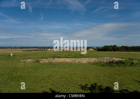 The German Hillman bunker and strongpoint attacked by the first battalion Suffolk regiment on D Day in Normandy Stock Photo