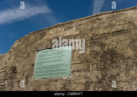 The German Hillman bunker and strongpoint attacked by the first battalion Suffolk regiment on D Day in Normandy Stock Photo