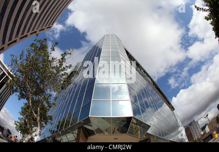 Office buildings in Glendale - Southern California shot with a fisheye lens. Stock Photo