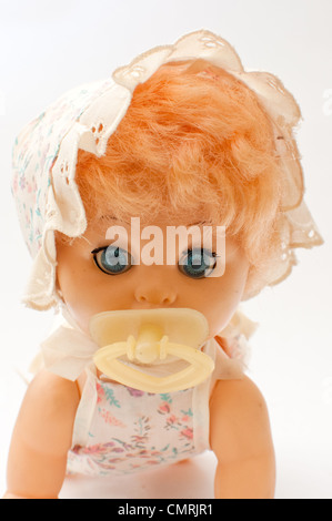 Vintage toy doll, close up image. Stock Photo