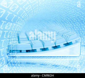 The modern keyboard for a pc computer Stock Photo