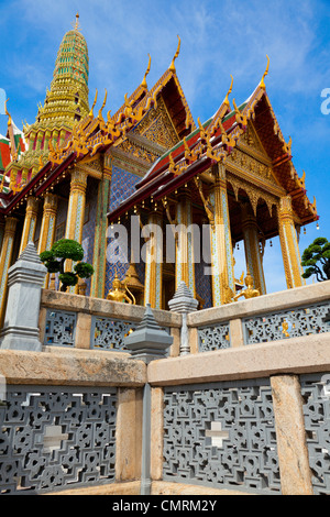 Temple of Emerald Buddha inside Grand Palace in Bangkok Stock Photo