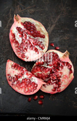 Pomegranate broken open Stock Photo