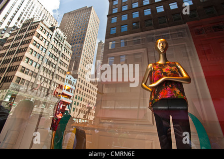 Manikins at Saks Fifth Avenue, Manhattan, New York City, New York, United States of America Stock Photo