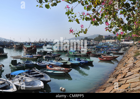 Cheung Chau harbour, Hong Kong. One of the most popular of Hong Kong's outlying islands. Stock Photo