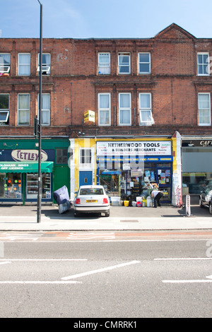 Street view of Goldhawk Road in Shepherds Bush, London. Stock Photo