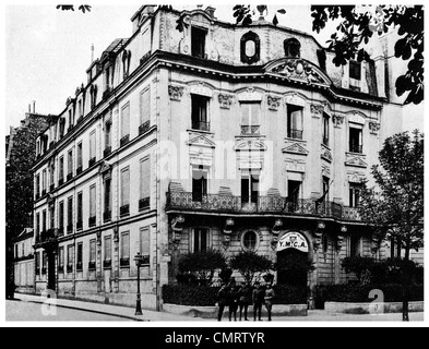 1918 YMCA Barracks for American Fighters in Paris Army Military Stock Photo