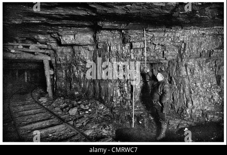 1918 coal mine  seam Cork and Bottle Mine Scranton Pennsylvania Stock Photo