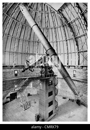 1897 Yerkes Telescope 40 inch refractor  astronomical observatory University of Chicago  Williams Bay, Wisconsin Stock Photo