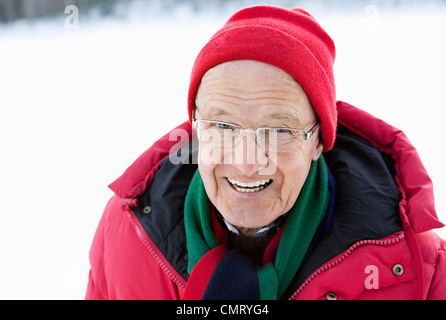 Happy man standing outdoors Stock Photo