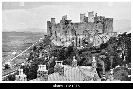 1923 Harlech Castle Gwynedd North Wales Stock Photo