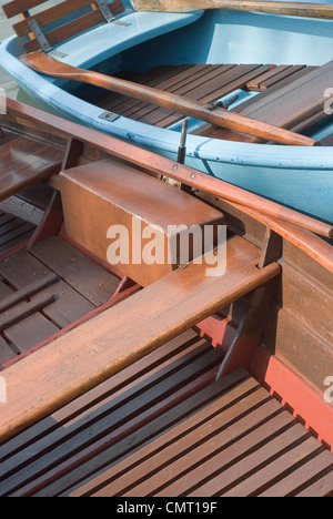 Row Boats on a Lake in Summer Stock Photo