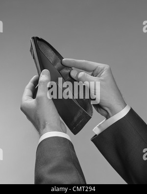 Man Hand Open an Empty Wallet Isolated on White Background with Stock Photo  - Image of businessman, male: 106450498