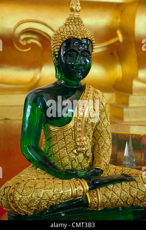 Thailand, Ayutthaya. Phra Mongkonbophit. UNESCO. Green glass Buddha. Stock Photo