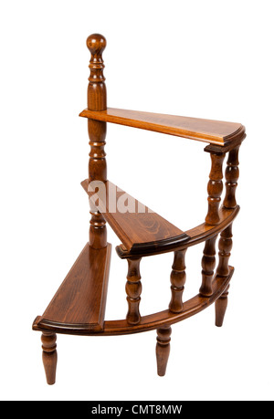 reproduction furniture, mahogany library steps Stock Photo