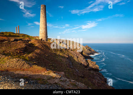 Levant Mine, Cornwall, England, UK, Europe, Part of the Cornwall and West Devon Mining Landscape UNESCO World Heritage Site Stock Photo