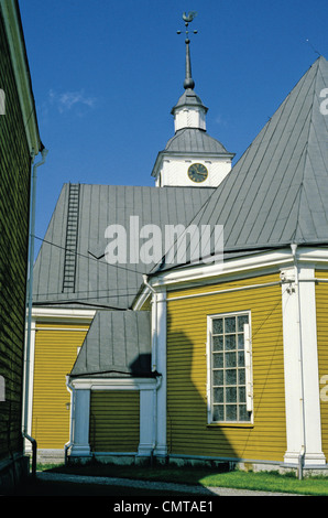 Architectural detail of St. Birgitta's Church in the city of Nykarleby, Finland - The church was built in 1708. Stock Photo