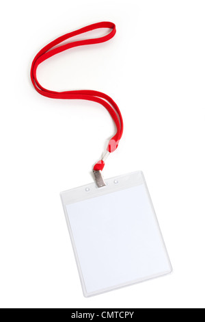 Name Tag with white background Stock Photo