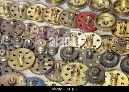Meccano gears and wheels Stock Photo