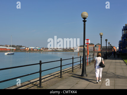 Water Front at Preston Marina Stock Photo