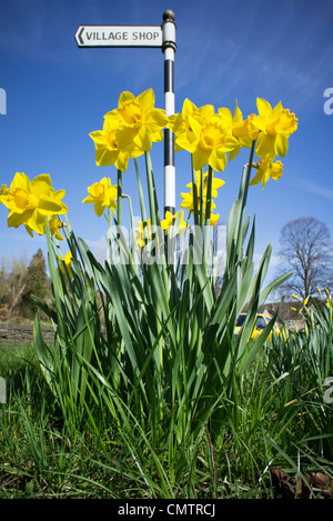 Sign for Village Shop in Baslow, Derbyshire in Spring Stock Photo - Alamy