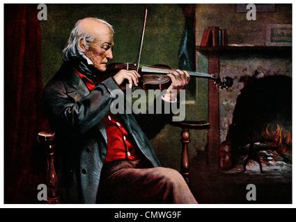 1903 The Old Violin Stock Photo