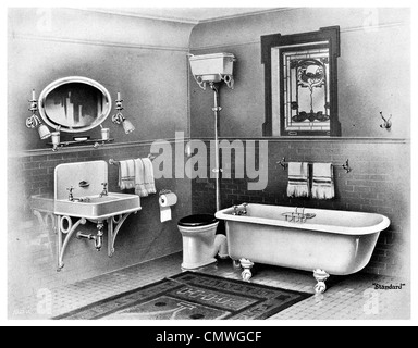 1905 Bathroom Stock Photo