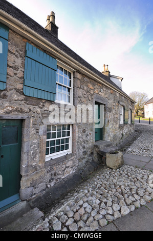 Restored weavers cottage in the village of Kilbarchan, Scotland, UK, Europe Stock Photo