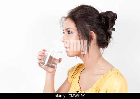 Woman drinking water - MR Stock Photo
