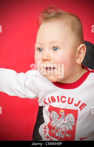 Little baby boy commanding Stock Photo