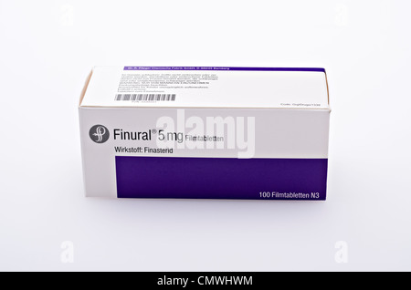 Finural box Finasteride, BPH treatment Stock Photo
