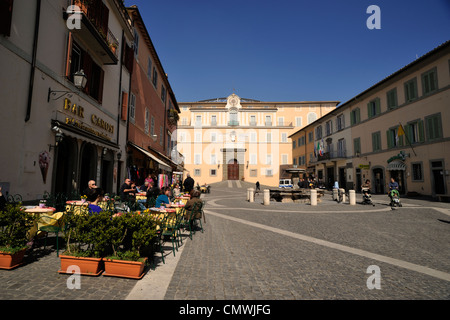 Italy, Lazio, Castel Gandolfo, Piazza della Libertà square and Papal Palace Stock Photo