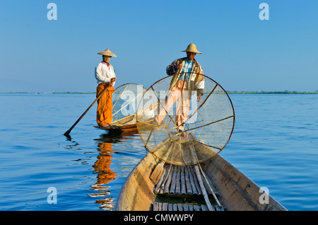 Traditional Bamboo Fisherman, Inle Lake, Myanmar (Burma)