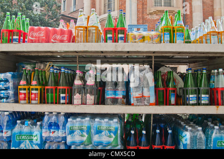 Drinks delivery van in Milan Italy. Stock Photo