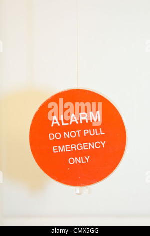 Alarm pull cord Stock Photo