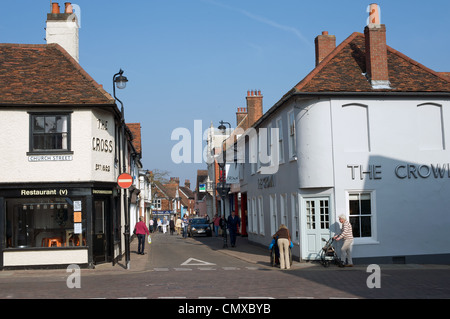 Thoroughfare, Woodbridge, Suffolk, UK. Stock Photo