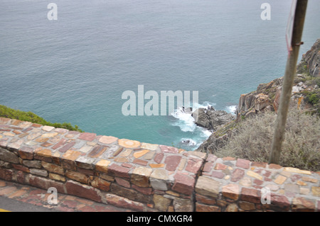 clear atlantic ocean on drive along capetown coastline Stock Photo