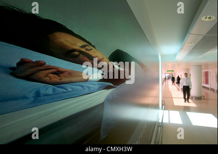 class business airport alamy emirates airlines heathrow lined corridor