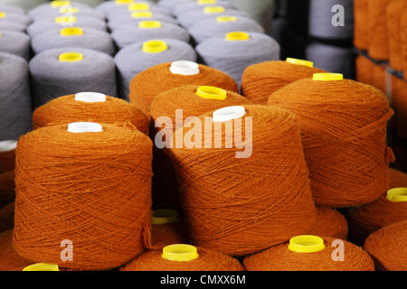 a spool of thread on the factory Stock Photo