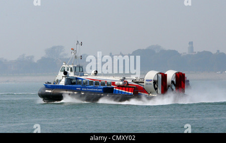 THE PORTSMOUTH TO RYDE, ISLE OF WIGHT HOVERCRAFT Stock Photo