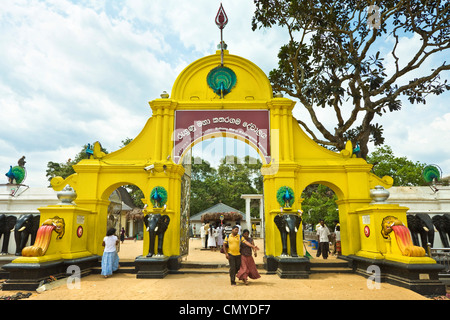 Maha Devale Buddhist/Hindu temple to elephant deity Ganesh in this sacred multi faith town; Kataragama, Uva Province, Sri Lanka Stock Photo