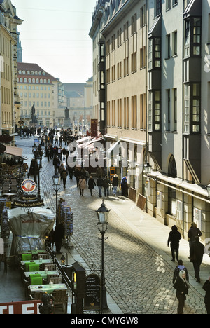 Munzgasse Street, Dresden, Germany - Mar 2011 Stock Photo