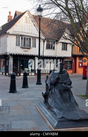 Cardinal Thomas Wolsey statue at Silent Street, Ipswich, Suffolk, England. Stock Photo