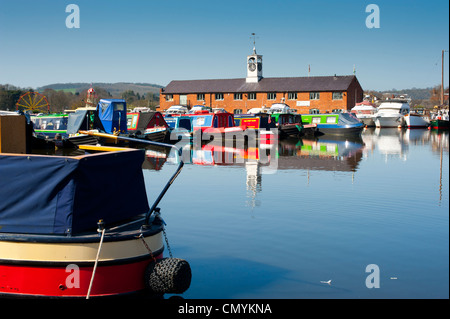 Canal Basin at Stourport on Severn Worcestershire England Stock Photo