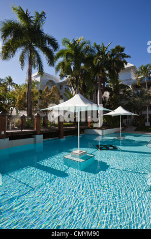 Swimming pool at Angsana Resort and Spa. Palm Cove, Cairns, Queensland, Australia Stock Photo