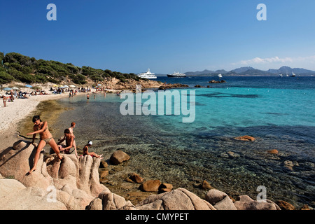 Italy Sardinia Costa Smeralda Cala Capriccioli Stock Photo